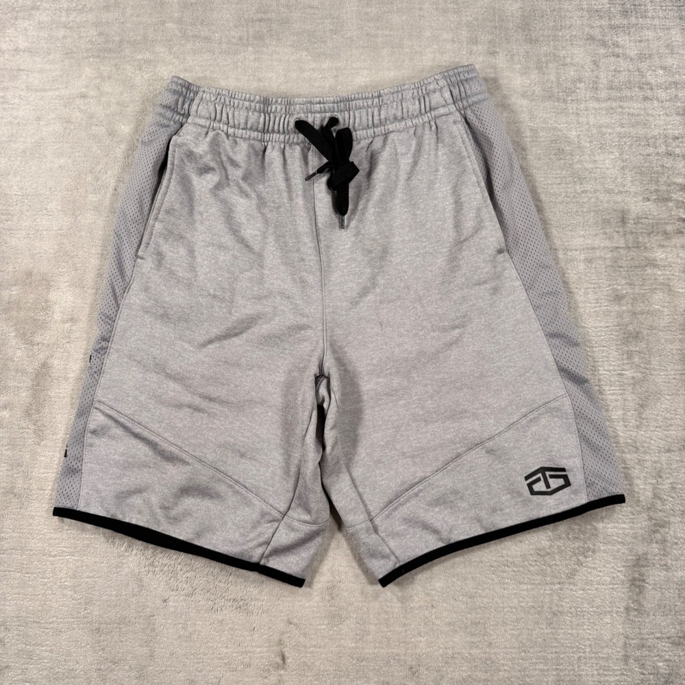 Tapout Shorts Mens Large Gray Athletic Mesh Side Panel MMA Gym Training MG009